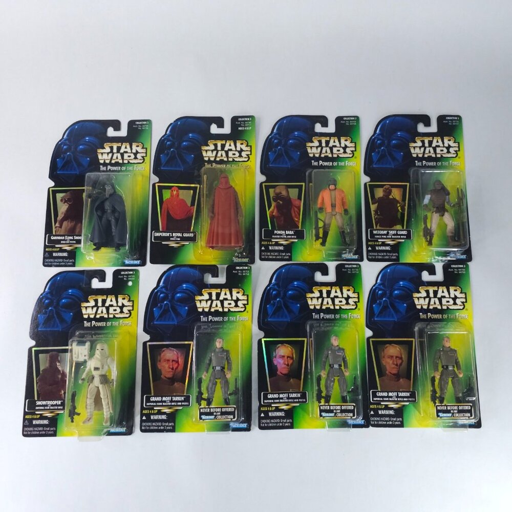 Vintage Star Wars Power of the Force Collection 3 Lot of 8 Figures 1997 Kenner
